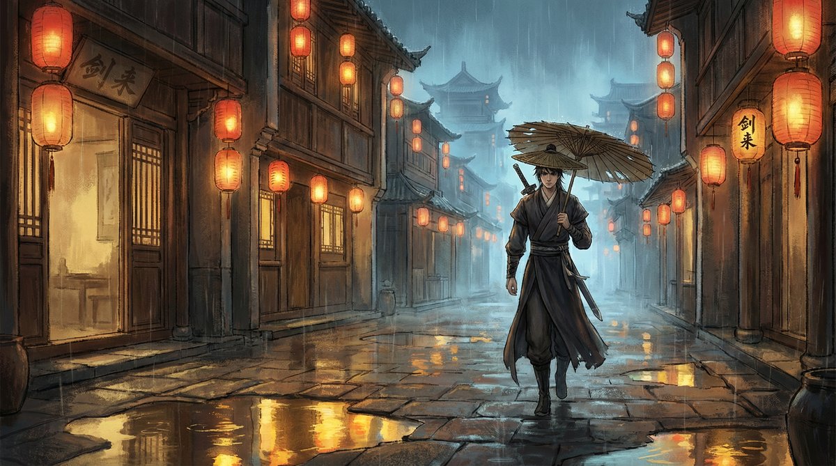 黑丝视频-陈平安雨夜漫步